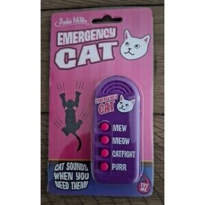 Emergency Cat Button Noisemaker Archie McPhee New Sealed 4 Cat Sounds